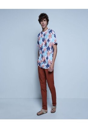 Camiseta Para Hombre Manga Corta Color Blanco Marca Ostu #60091166