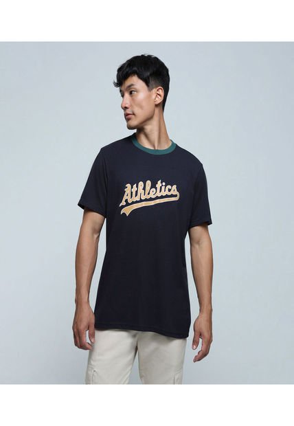 Camiseta Para Hombre Manga Corta Color Azul  Marca Ostu #60091320