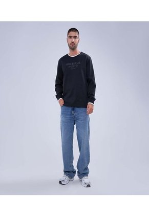 Jean Para Hombre Loose Color Azul Medio Marca Ostu #60160358