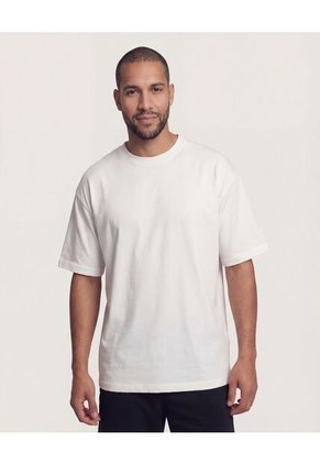 Camiseta Para Hombre Manga Corta Cuello Redondo Color Crema Marca Ostu #60091902