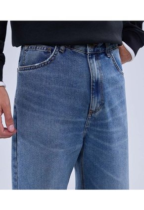 Jean Para Hombre Loose Color Azul Medio Marca Ostu #60160358
