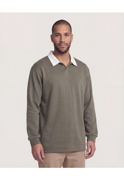 Buzo  Para Hombre Cuello V Color Verde Marca Ostu #60060613