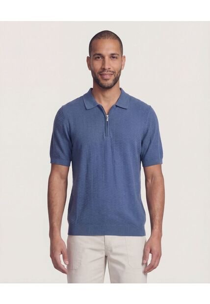 Polo  Para Hombre Cuello Tejido Sin Bolsillo Color Azul Marca Ostu #60110879