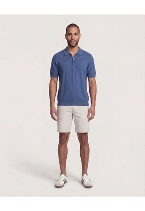 Polo  Para Hombre Cuello Tejido Sin Bolsillo Color Azul Marca Ostu #60110879