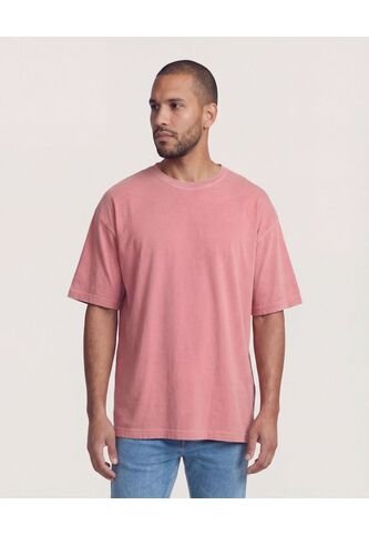 Camiseta  Para Hombre Manga Corta Cuello Redondo Color Coral Marca Ostu #60091673 Ostu