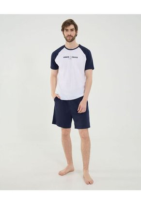 Camiseta Para Hombre Manga Corta Cuello Redondo Color Blanco Marca Ostu #60091744