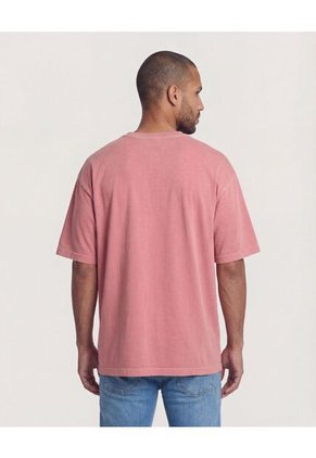 Camiseta  Para Hombre Manga Corta Cuello Redondo Color Coral Marca Ostu #60091673