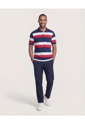 Polo  Para Hombre Cuello Tejido Con Bolsillo Color Azul Marca Ostu #60110869