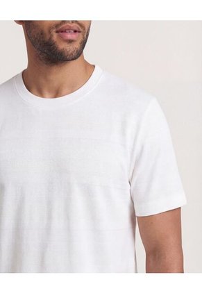 Camiseta Para Hombre Manga Corta Cuello Redondo Color Crema Marca Ostu #60091864