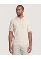 Polo  Para Hombre Cuello Tejido Sin Bolsillo Color Crema Marca Ostu #60110879 de Ostu