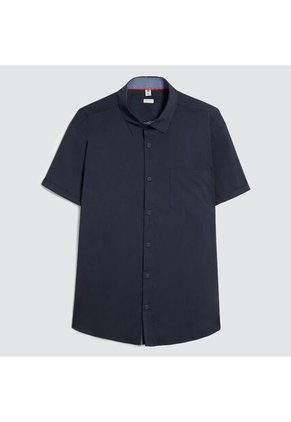 Camisa Para Hombre Manga Corta Con Bolsillo Color Azul  Marca Ostu #60010683