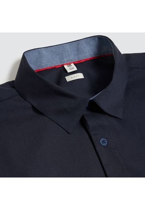 Camisa Para Hombre Manga Corta Con Bolsillo Color Azul  Marca Ostu #60010683