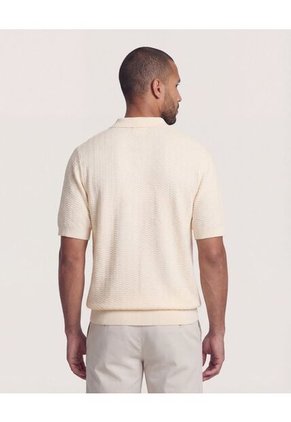 Polo  Para Hombre Cuello Tejido Sin Bolsillo Color Crema Marca Ostu #60110879