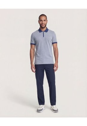 Polo  Para Hombre Cuello Tejido Sin Bolsillo Color Azul Marca Ostu #60110856