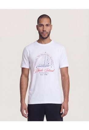 Camiseta Para Hombre Manga Corta Cuello Redondo Color Blanco Marca Ostu #60091893