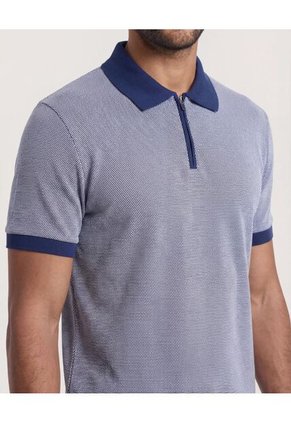 Polo  Para Hombre Cuello Tejido Sin Bolsillo Color Azul Marca Ostu #60110856