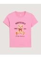 Camiseta  Infantil Niña Manga Corta Cuello Redondo Color Rosado Marca Ostu #90090327 de Ostu