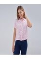Camisa Para Mujer Manga Corta Color Rosado  Marca Ostu #40010229 de Ostu