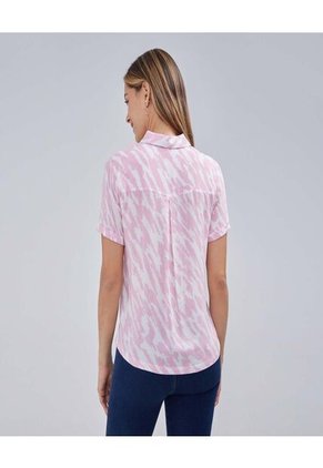 Camisa Para Mujer Manga Corta Color Rosado  Marca Ostu #40010229