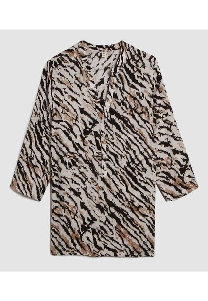 Blusa Para Mujer Manga 3/4 Color Crema Marca Ostu #40121034