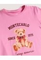 Camiseta  Infantil Niña Manga Corta Cuello Redondo Color Rosado Marca Ostu #90090327 de Ostu