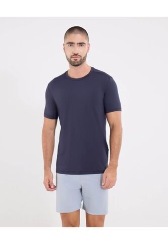 Camiseta  Para Hombre Manga Corta Cuello Redondo Color Azul Marca Ostu #60091476 Ostu