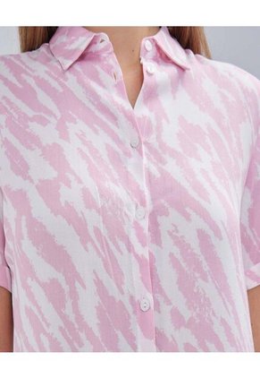 Camisa Para Mujer Manga Corta Color Rosado  Marca Ostu #40010229