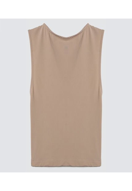 Camiseta Para Mujer Manga Sisa Color Beige Marca Ostu #40092130