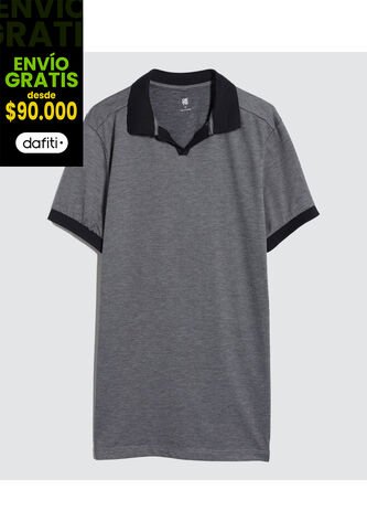 Polo Para Hombre Cuello Tejido Sin Bolsillo Color Azul  Marca Ostu #60110692 Ostu