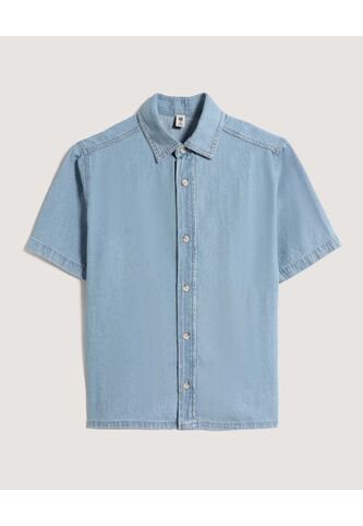 Camisa  Infantil Niño Manga Corta Color Azul Marca Ostu #80010061 Ostu