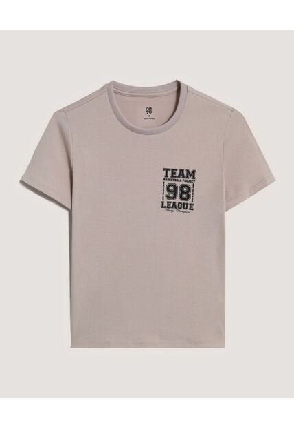 Camiseta  Infantil Niño Manga Corta Cuello Redondo Color Beige Marca Ostu #80090312