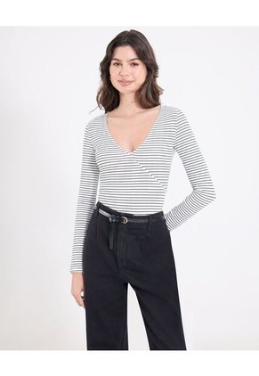 Body Para Mujer Manga Larga Color Azul Marca Ostu #40200226