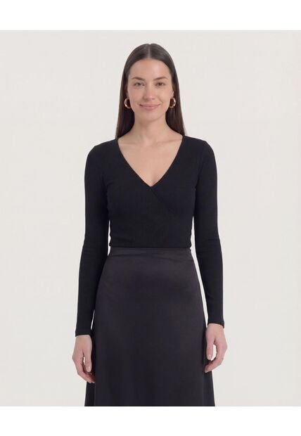 Body  Para Mujer Manga Larga Color Negro Marca Ostu #40200224