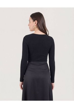 Body Para Mujer Manga Larga Color Negro Marca Ostu #40200224