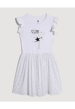 Vestido Infantil Niña M/Sisa Medio Color Blanco Marca Ostu #90170078
