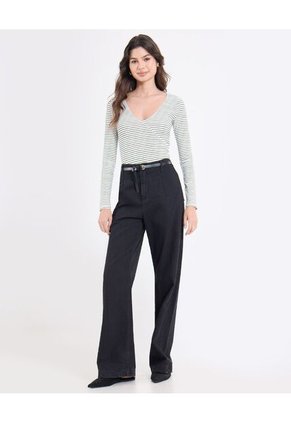 Body Para Mujer Manga Larga Color Azul Marca Ostu #40200226