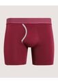 Boxer Para Hombre Bragueta Medio Algodón Color Vino Marca Ostu #60000503 de Ostu
