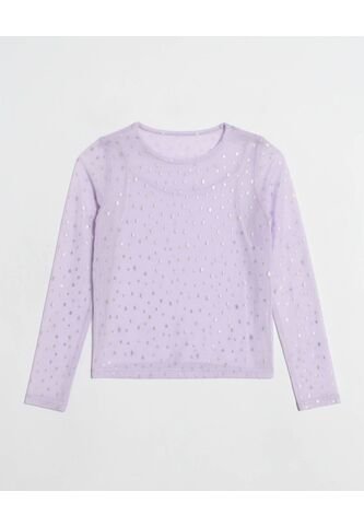 Camiseta  Infantil Niña Manga Larga Cuello Redondo Color Lila Marca Ostu #90090357 Ostu