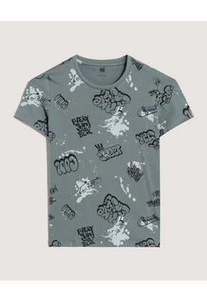 Camiseta X2 Infantil Niño Manga Corta Cuello Redondo Color Negro Marca Ostu #80090309