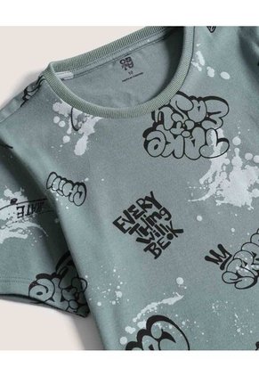 Camiseta X2 Infantil Niño Manga Corta Cuello Redondo Color Negro Marca Ostu #80090309