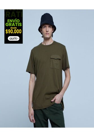 Camiseta Para Hombre Manga Corta Color Verde  Marca Ostu #60091160 Ostu