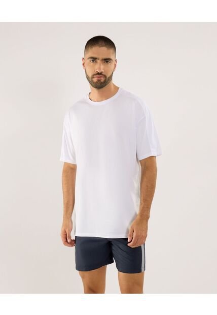 Camiseta Para Hombre Manga Corta Cuello Redondo Color Blanco Marca Ostu #60091808