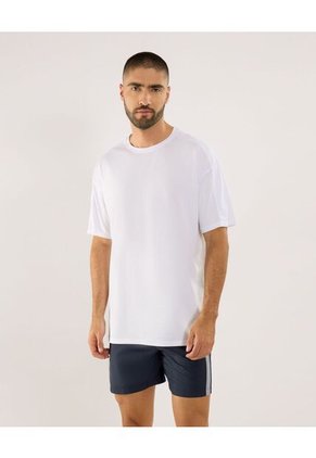 Camiseta Para Hombre Manga Corta Cuello Redondo Color Blanco Marca Ostu #60091808