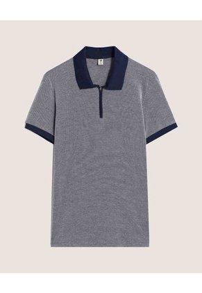 Polo  Para Hombre Cuello Tejido Sin Bolsillo Color Azul Marca Ostu #60110856