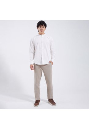 Pantalon Hombre Ostu Chino Blanco Poliéster 60070267-8706