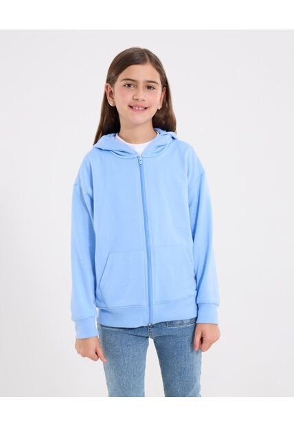Buzo  Infantil Niña Zipper Color Azul Marca Ostu #90060164