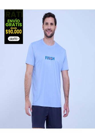 Camiseta Para Hombre Manga Corta Color Azul  Marca Ostu #60091485 Ostu