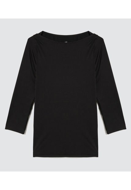 Camiseta Para Mujer Manga 3/4 Color Negro Marca Ostu #40092141