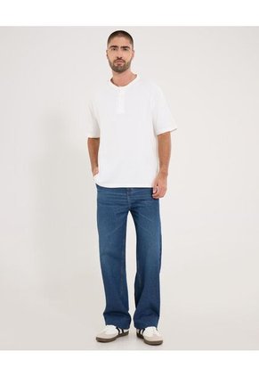 Camiseta  Para Hombre Manga Corta Cuello Redondo Color Crema Marca Ostu #60091867