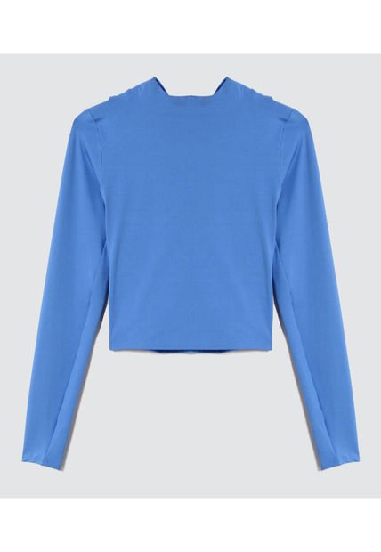Camiseta Para Mujer Manga Larga Color Azul  Marca Ostu #40092094